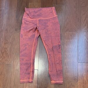Lululemon Invigorate High-Rise Tight 25" Crackle Glaze Vintage Orange Larkspur
